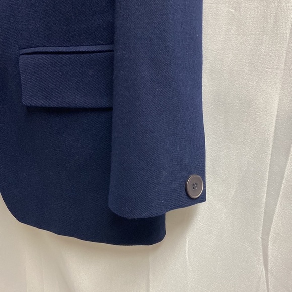 Vintage Pendleton 100% Virgin Wool One Button Blazer Navy Size 6 - Picture 3 of 6